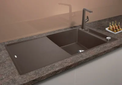 blanco axia iii xl 6 s f 523526 enkele keukenspoelbak silgranit antraciet omkeerbaar vlakbouw of onderbouw excenter 3