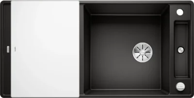 blanco axia iii xl 6 s f 525859 keukenspoelbak silgranit zwart omkeerbaar vlakbouw of onderbouw excenter 2