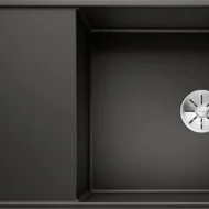 blanco axia iii xl 6 s f 525860 enkele keukenspoelbak silgranit zwart omkeerbaar vlakbouw of onderbouw excenter 1