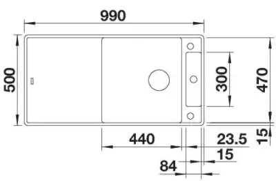 blanco axia iii xl 6 s f 525860 enkele keukenspoelbak silgranit zwart omkeerbaar vlakbouw of onderbouw excenter 4