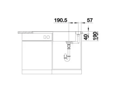 blanco axia iii xl 6 s f 527236 enkele keukenspoelbak silgranit vulkaangrijs omkeerbaar vlakbouw of onderbouw excenter 6