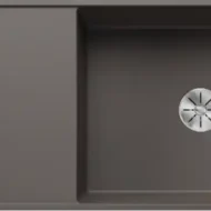 blanco axia iii xl 6 s f 527237 enkele keukenspoelbak silgranit vulkaangrijs omkeerbaar vlakbouw of onderbouw excenter 1