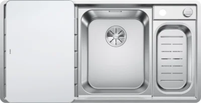 blanco axis iii 6 s if 522104 anderhalve keukenspoelbak rechts rvs vlakbouw of opbouw excenter 2