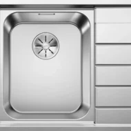 blanco axis iii 6 s if 522105 anderhalve keukenspoelbak links rvs vlakbouw of opbouw excenter 1