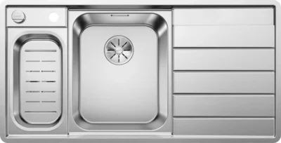 blanco axis iii 6 s if 522105 anderhalve keukenspoelbak links rvs vlakbouw of opbouw excenter 1