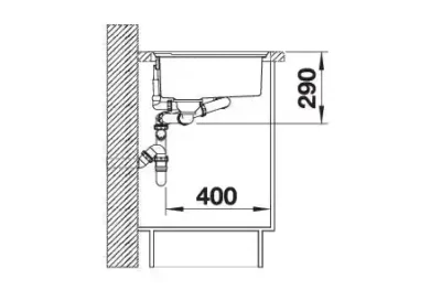 blanco axis iii 6 s if 522105 anderhalve keukenspoelbak links rvs vlakbouw of opbouw excenter 6