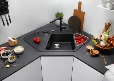 blanco blancodelta ii 523656 enkele keukenspoelbak silgranit antraciet opbouw excenter 2