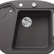 blanco blancodelta ii 523657 enkele keukenspoelbak silgranit rotsgrijs opbouw excenter 1
