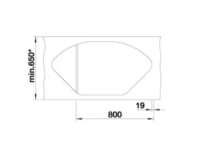 blanco blancodelta ii 523657 enkele keukenspoelbak silgranit rotsgrijs opbouw excenter 4
