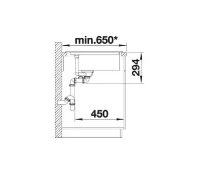 blanco blancodelta ii 527055 enkele keukenspoelbak silgranit zacht wit opbouw excenter 6
