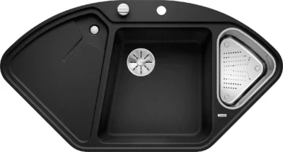 blanco blancodelta ii f 523670 keukenspoelbak silgranit antraciet vlakbouw of onderbouw excenter 1