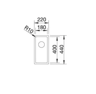 blanco claron 180 if 521564 enkele keukenspoelbak rvs vlakbouw of opbouw 2