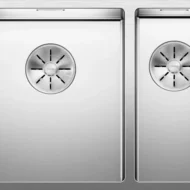 blanco claron 340 180 u 521609 anderhalve keukenspoelbak links rvs onderbouw 1