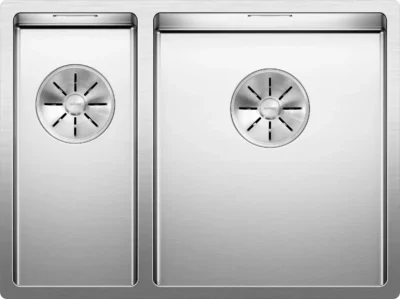 blanco claron 340 180 u 521610 anderhalve keukenspoelbak rechts rvs onderbouw 1