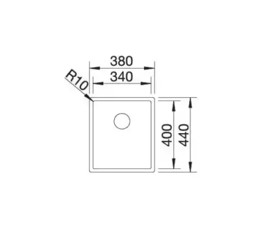 blanco claron 340 if 521570 enkele keukenspoelbak rvs vlakbouw of opbouw 2