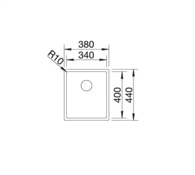 blanco claron 340 if durinox 523388 enkele keukenspoelbak rvs vlakbouw of opbouw 2