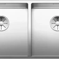 blanco claron 400 400 u 521618 dubbele keukenspoelbak rvs onderbouw 1