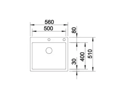 blanco claron 500 if a 521633 enkele keukenspoelbak rvs vlakbouw of opbouw excenter 3