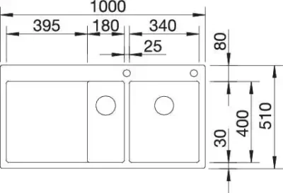 blanco claron 6 s if 521646 anderhalve keukenspoelbak links rvs vlakbouw of opbouw excenter 3