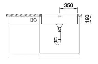 blanco claron 700 if a 521634 enkele keukenspoelbak rvs vlakbouw of opbouw excenter 5