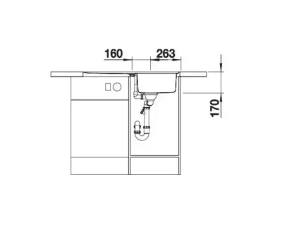 blanco classic pro 45 s if 523661 keukenspoelbak rvs omkeerbaar vlakbouw of opbouw excenter 5
