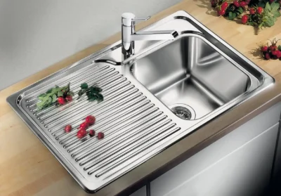 blanco classisc 40 s 511125 enkele keukenspoelbak rvs links opbouw 2