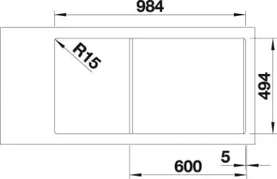 blanco collectis 6 s 525866 anderhalve keukenspoelbak rechts silgranit zwart opbouw excenter 5