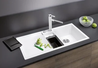 blanco collectis 6 s 527058 anderhalve keukenspoelbak rechts silgranit zacht wit opbouw excenter 2