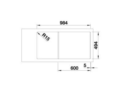 blanco collectis 6 s 527058 anderhalve keukenspoelbak rechts silgranit zacht wit opbouw excenter 4