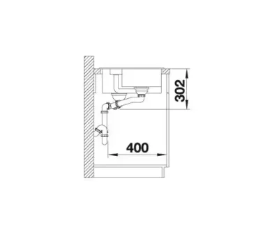 blanco collectis 6 s 527058 anderhalve keukenspoelbak rechts silgranit zacht wit opbouw excenter 6
