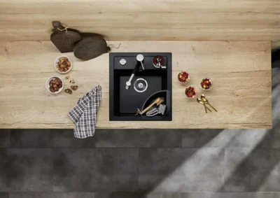 blanco dalago 45 517165 enkele keukenspoelbak silgranit cafe opbouw excenter 3