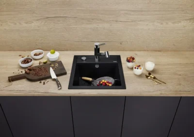 blanco dalago 45 517317 enkele keukenspoelbak silgranit tartufo opbouw excenter 2