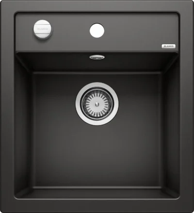 blanco dalago 45 525869 enkele keukenspoelbak silgranit zwart opbouw excenter 1