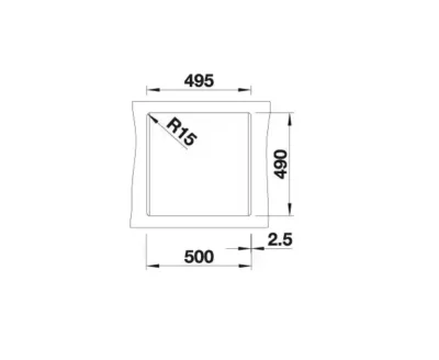 blanco dalago 5 527061 enkele keukenspoelbak silgranit zacht wit opbouw excenter 5