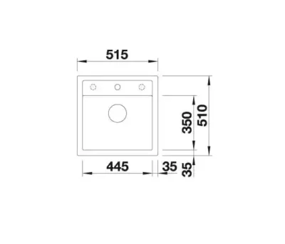 blanco dalago 5 527244 enkele keukenspoelbak silgranit vulkaangrijs opbouw excenter 4