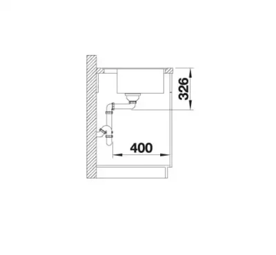 blanco dalago 5 f 527245 enkele keukenspoelbak silgranit vulkaangrijs vlakbouw excenter 6