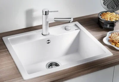 blanco dalago 6 527063 enkele keukenspoelbak silgranit zacht wit opbouw excenter 2