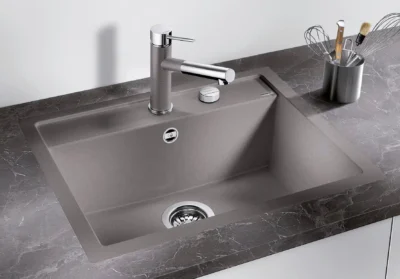 blanco dalago 6 f 514773 enkele keukenspoelbak silgranit antraciet vlakbouw excenter 2