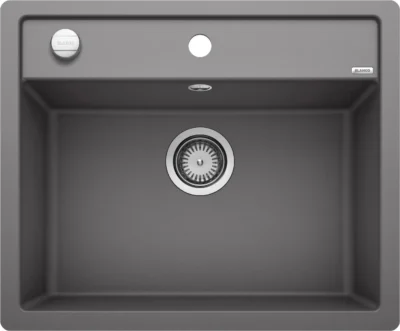 blanco dalago 6 f 518851 enkele keukenspoelbak silgranit rotsgrijs vlakbouw excenter 1