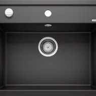 blanco dalago 6 f 525875 enkele keukenspoelbak silgranit zwart vlakbouw excenter 1