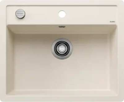 blanco dalago 6 f 527064 enkele keukenspoelbak silgranit zacht wit vlakbouw excenter 1