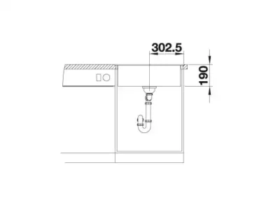 blanco dalago 6 f 527064 enkele keukenspoelbak silgranit zacht wit vlakbouw excenter 5
