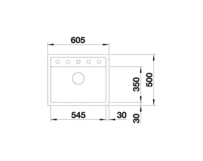 blanco dalago 6 f 527247 enkele keukenspoelbak silgranit vulkaangrijs vlakbouw excenter 3