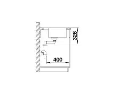 blanco dalago 6 f 527247 enkele keukenspoelbak silgranit vulkaangrijs vlakbouw excenter 6