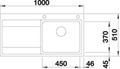 blanco divon ii 5 s if 521659 keukenspoelbak links rvs vlakbouw of opbouw excenter 5