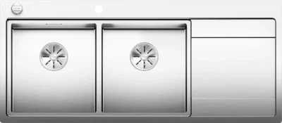 blanco divon ii 8 s if 521664 dubbele keukenspoelbak links rvs vlakbouw of opbouw excenter 1