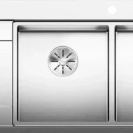 blanco divon ii 8 s if 521665 dubbele keukenspoelbak rechts rvs vlakbouw of opbouw excenter 1