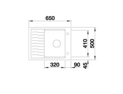 blanco elon 45 s 524814 enkele keukenspoelbak silgranit antraciet omkeerbaar opbouw excenter 3