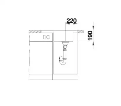 blanco elon 45 s 524814 enkele keukenspoelbak silgranit antraciet omkeerbaar opbouw excenter 5