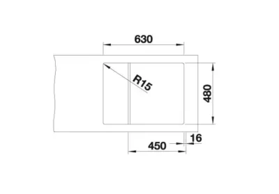 blanco elon 45 s 524815 enkele keukenspoelbak silgranit rotsgrijs omkeerbaar opbouw excenter 4